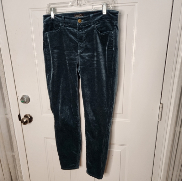 Women's Talbots Green Velvet Flawless Five Pocket Jeggings  Size 8 - Picture 1 of 5